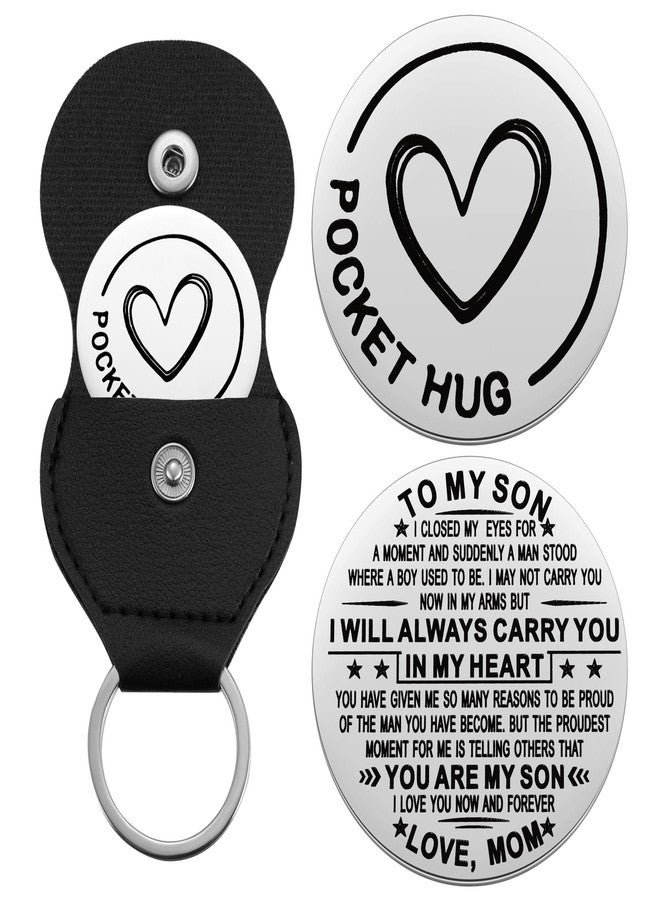 Aesnefe To My Son Pocket Hug Token, I Love You Gift for Him from Mom, Inspirational Gifts for Adult Son Birthday, Christmas, Graduation, Motivate Gift - Image 1